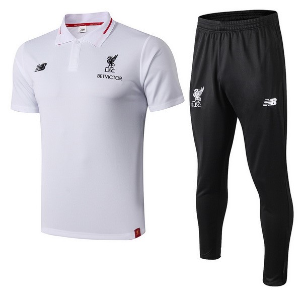 Polo Ensemble Complet Liverpool 2018-19 Blanc Noir